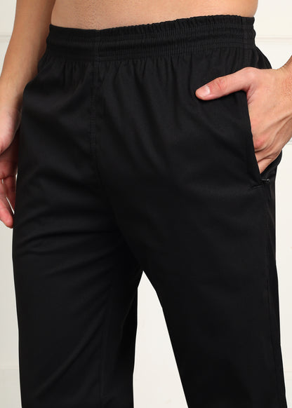 Men’s Cool Cotton Trackpants — Relaxed Fit & Comfort - TRACK412-BLACK