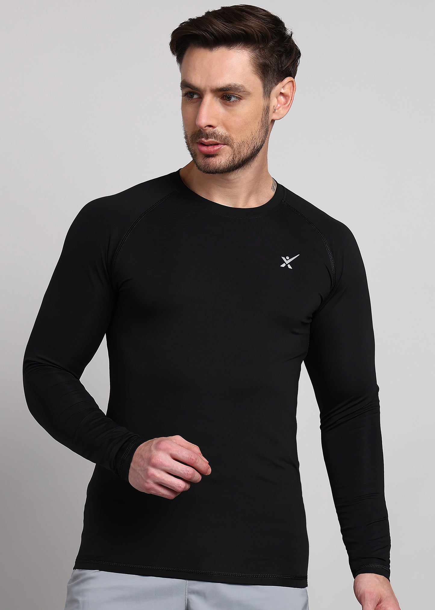 Men’s Compression T-Shirt — Snug Fit & Moisture-Wicking - TS1163-BLACK