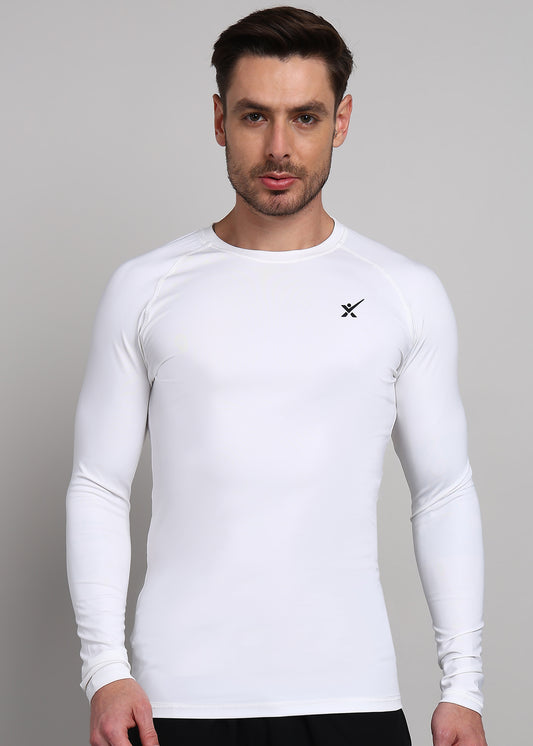 Men’s Compression T-Shirt — Snug Fit & Moisture-Wicking - TS1163-WHITE