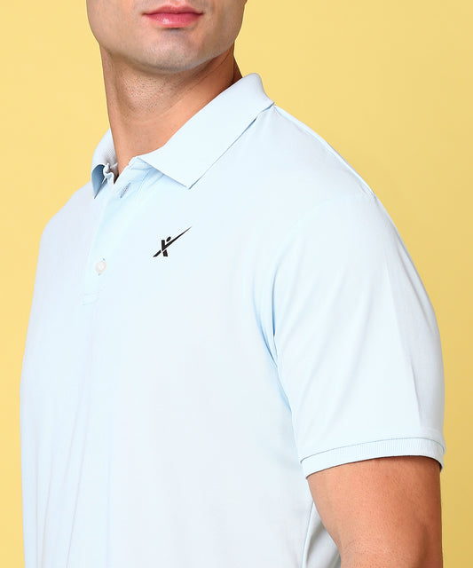 Men’s Matty Knit T-Shirt — Soft & Everyday Wear -TS814-SKY BLUE