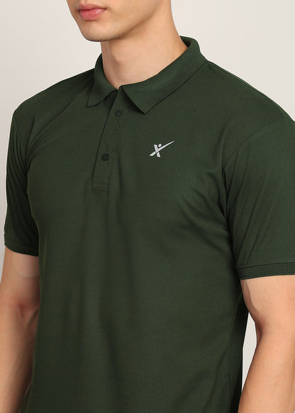 Men’s Matty Knit T-Shirt — Soft & Everyday Wear -TS666-OLIVE