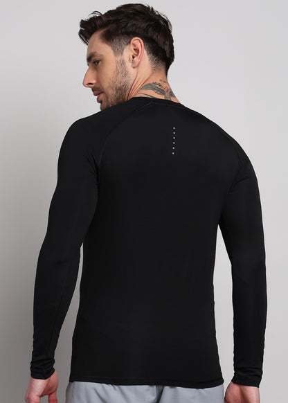 Men’s Compression T-Shirt — Snug Fit & Moisture-Wicking - TS1163-BLACK
