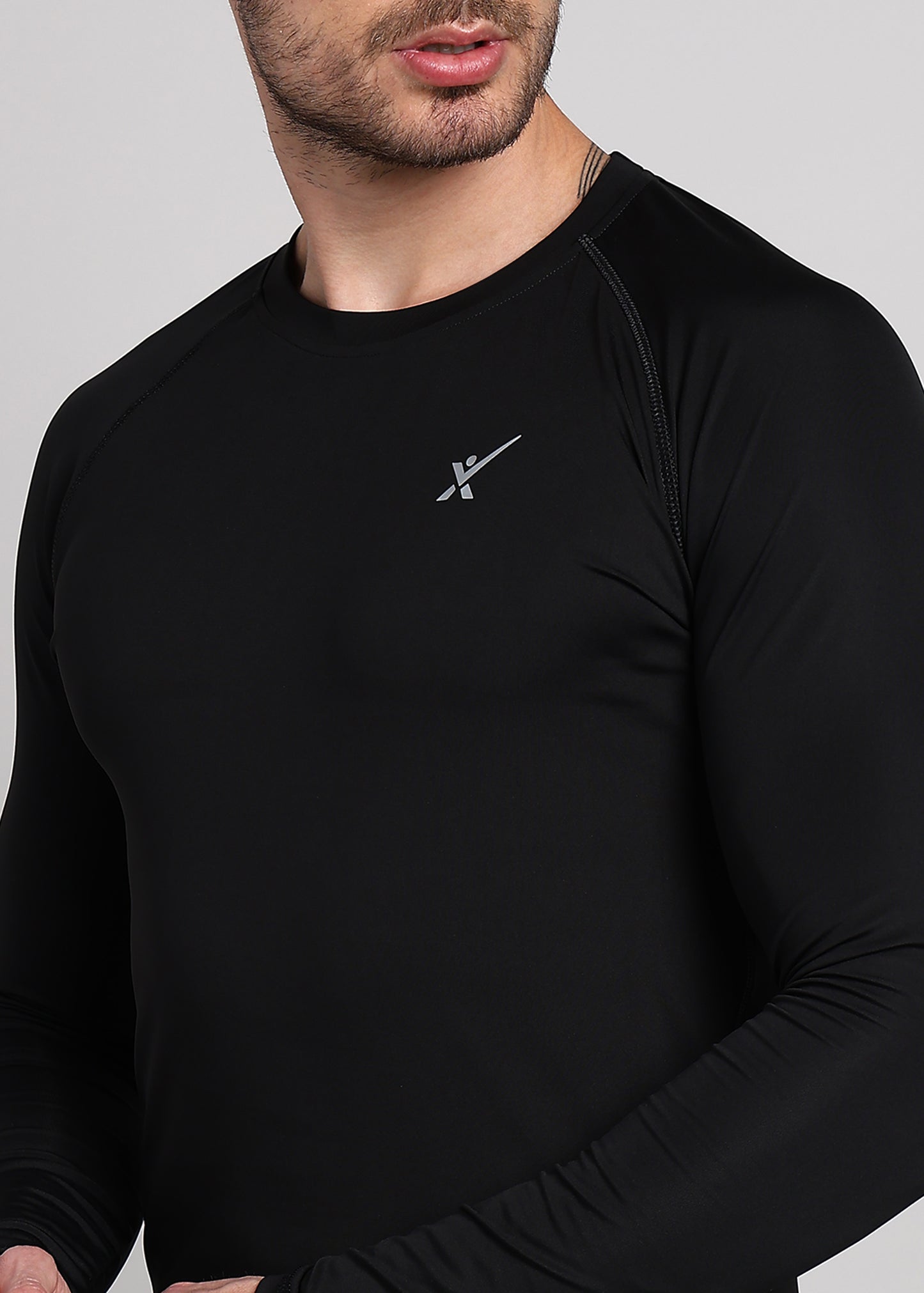 Men’s Compression T-Shirt — Snug Fit & Moisture-Wicking - TS1163-BLACK