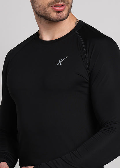 Men’s Compression T-Shirt — Snug Fit & Moisture-Wicking - TS1163-BLACK
