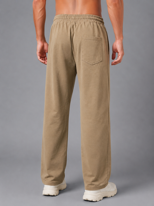 Men’s Straight Fit Baggy Sports Trackpant TRACK430(BROWN) | Cotflex Dobby Fabric | Gym, Running & Casual Wear Active Bottoms