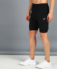 BLACK TIGHTY NS LYCRA PLAIN SHORT MEN (SHORT142)