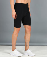 BLACK TIGHTY NS LYCRA PLAIN SHORT MEN (SHORT142)