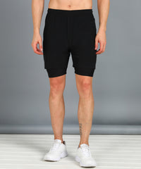 BLACK TIGHTY NS LYCRA PLAIN SHORT MEN (SHORT142)