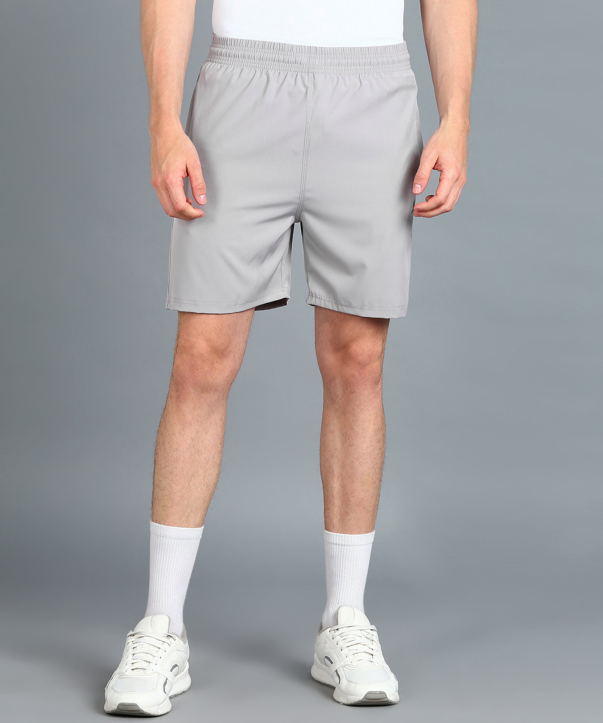 L-GREY NS LYCRA PLAIN SHORT MEN (SHORT80)