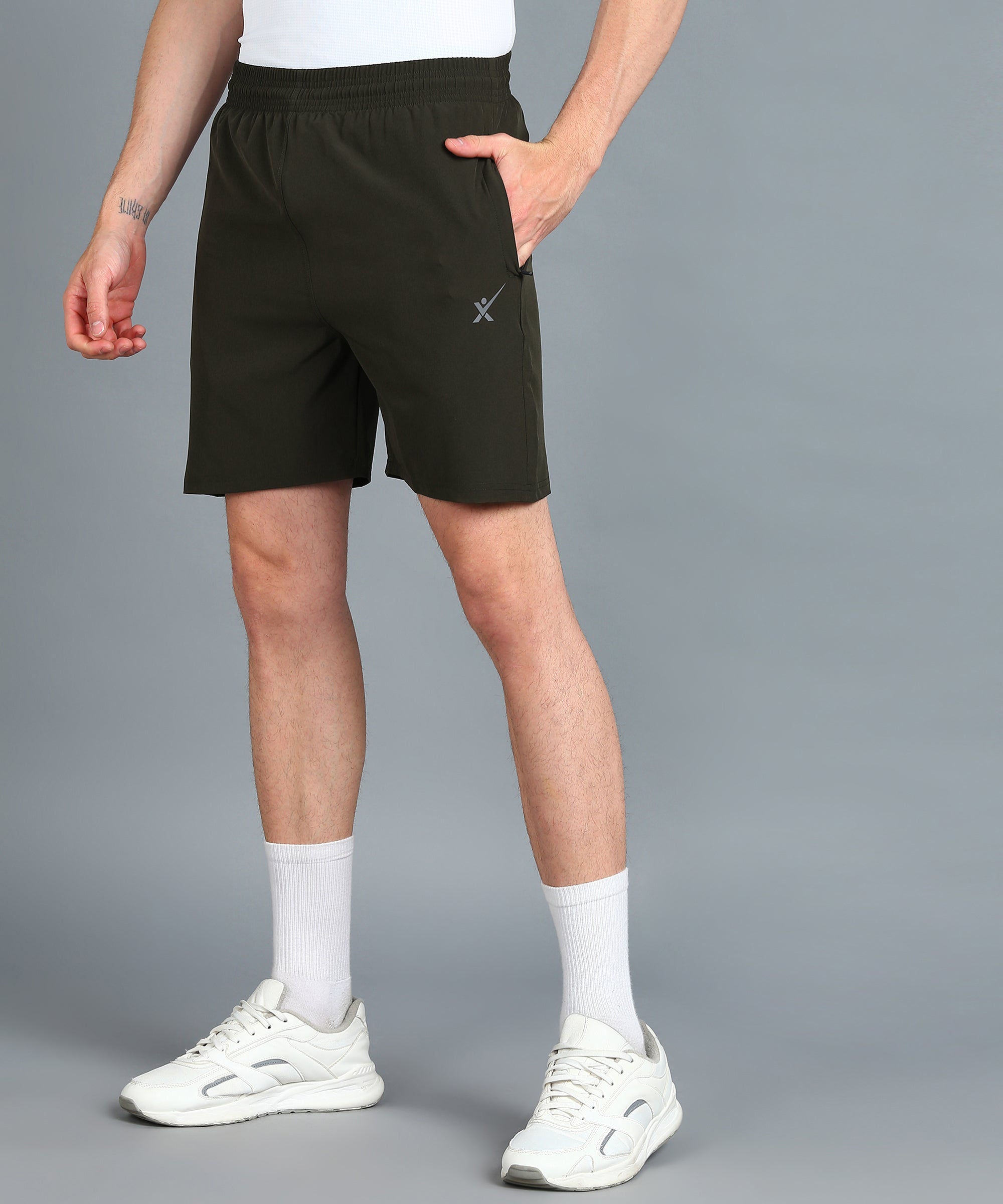 OLIVE NS LYCRA PLAIN SHORT MEN (SHORT81)