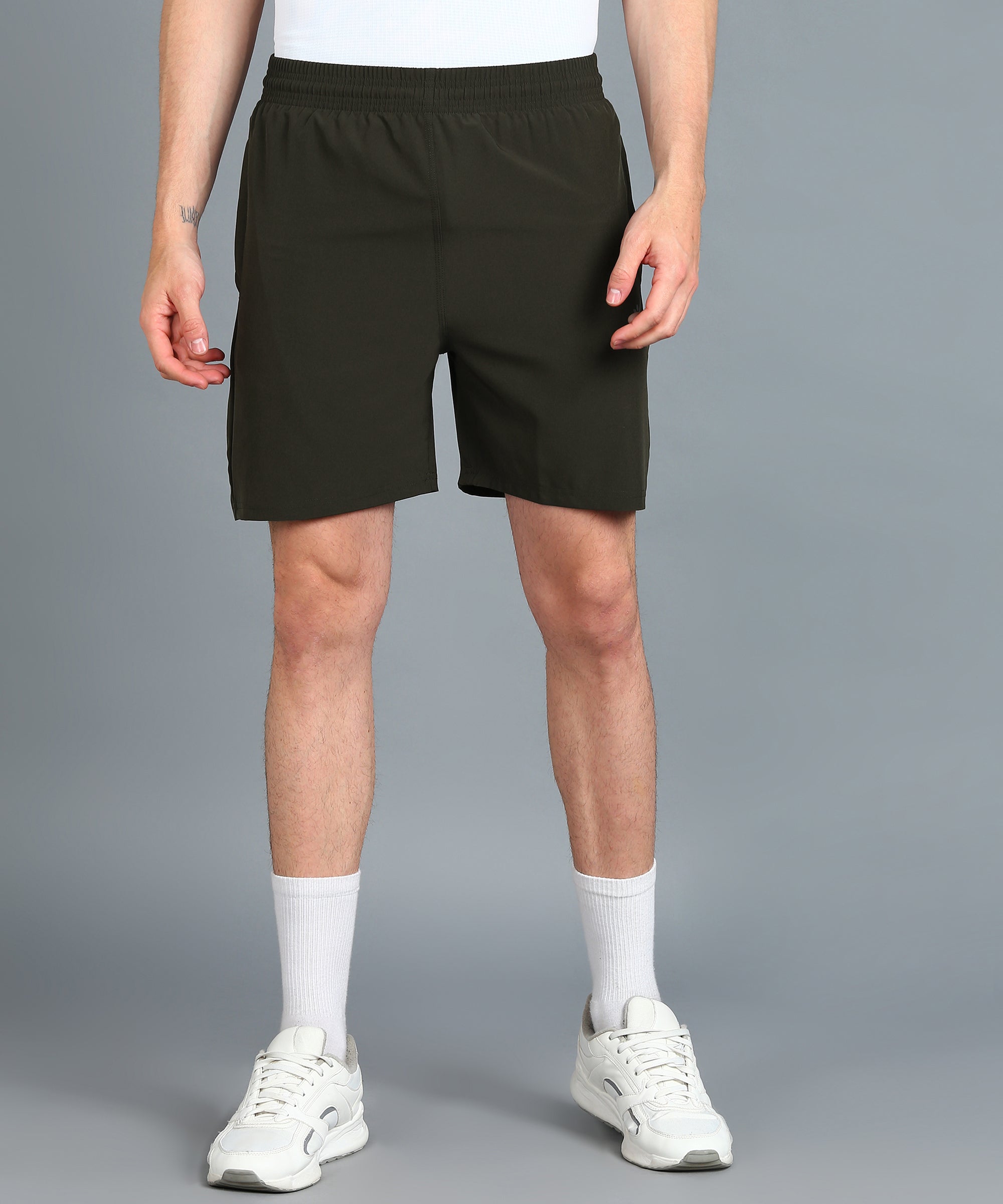 OLIVE NS LYCRA PLAIN SHORT MEN (SHORT81)