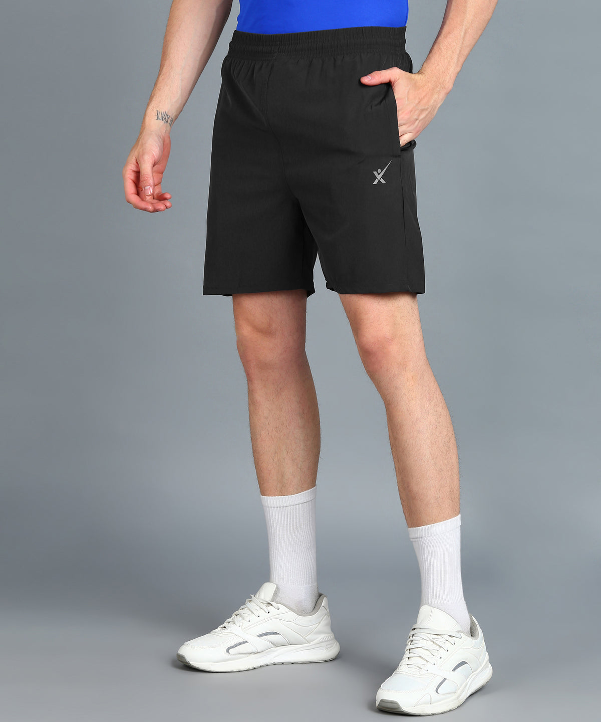 DARK GREY NS LYCRA PLAIN SHORT MEN (SHORT82)