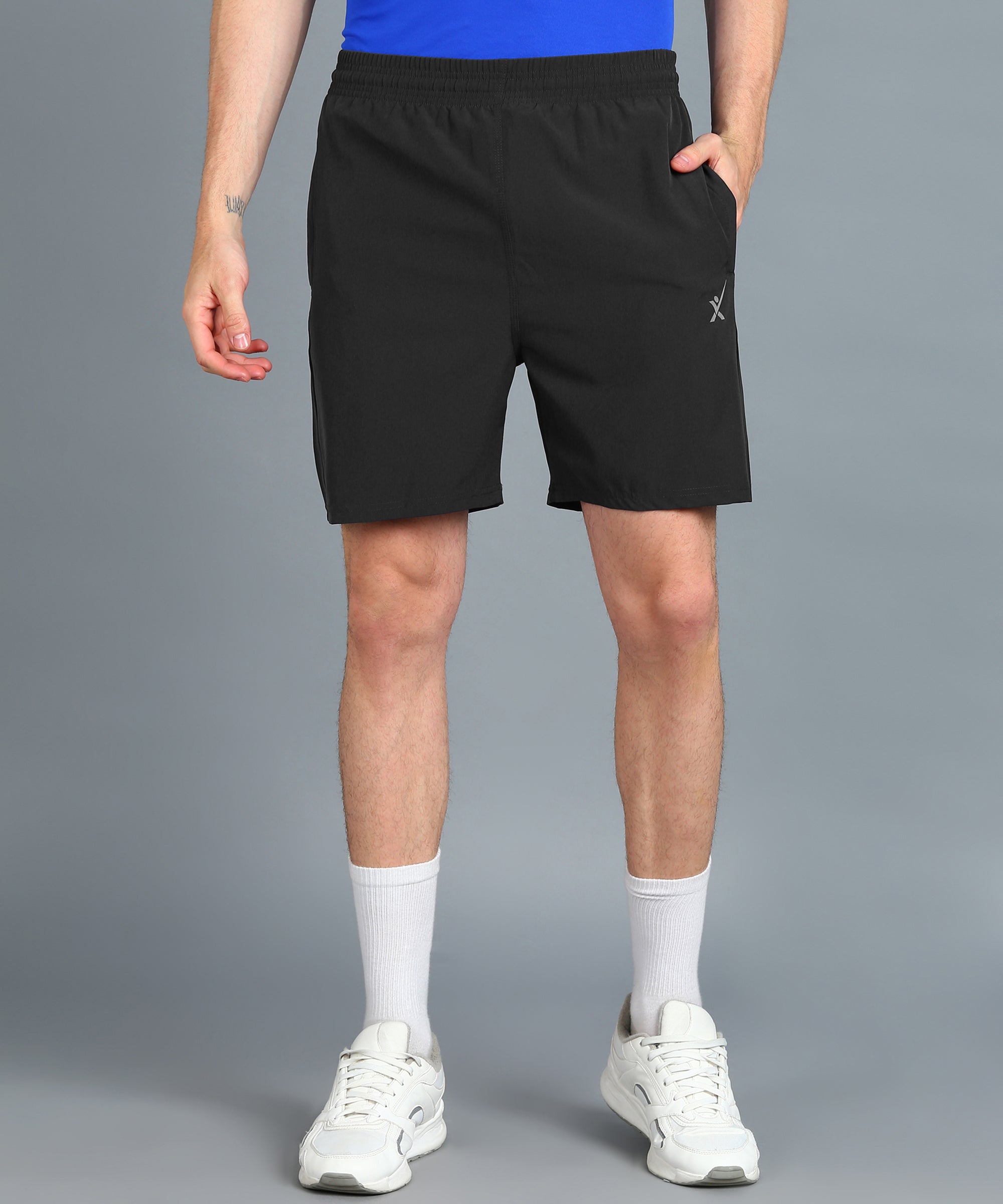 DARK GREY NS LYCRA PLAIN SHORT MEN (SHORT82)