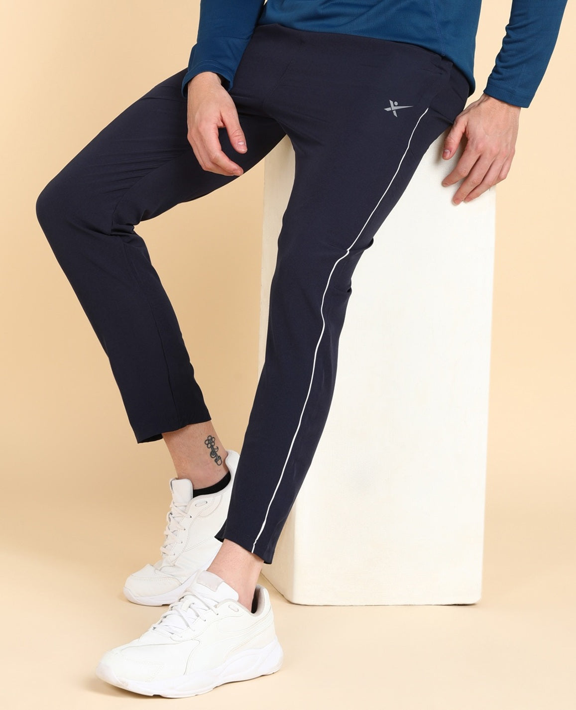 NAVY BLUE SOLID NS LYCRA TRACK PANT FOR MEN (TRACK107)