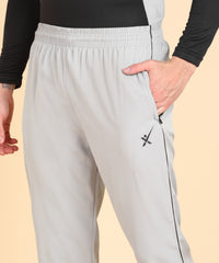 LIGHT GREY SOLID NS LYCRA TRACK PANT FOR MEN (TRACK108)