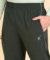 OLIVE SOLID NS LYCRA TRACK PANT FOR MEN (TRACK110)