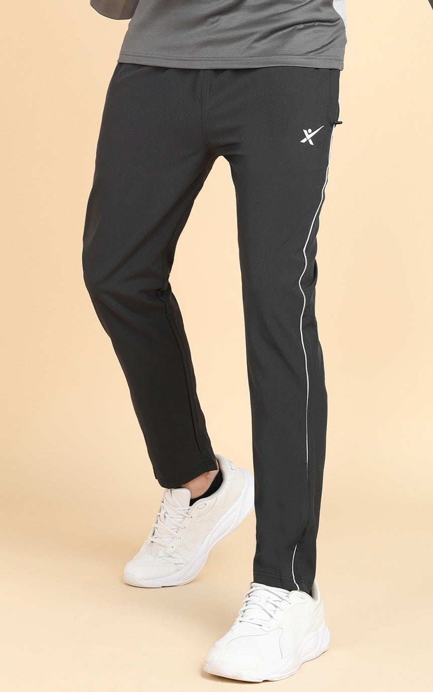 DARK GREY SOLID NS LYCRA TRACK PANT FOR MEN (TRACK111)