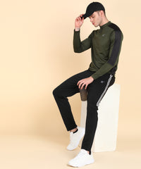 BLACK SOLID 4 WAY LYCRA TRACK PANT FOR MEN (TRACK112)