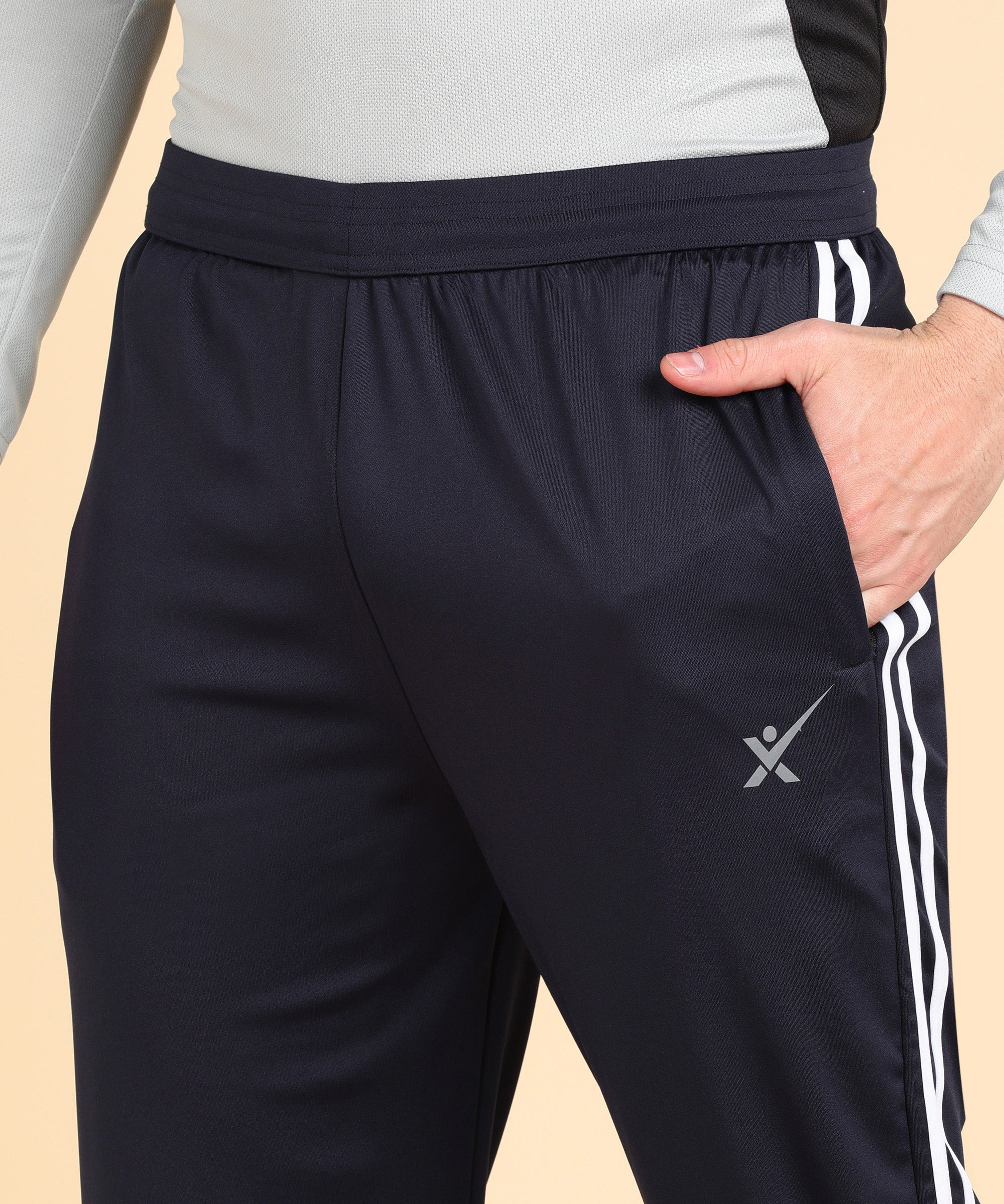 NAVY BLUE SOLID 4 WAY LYCRA TRACK PANT FOR MEN (TRACK113)