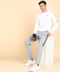 LIGHT GREY SOLID 4 WAY LYCRA TRACK PANT FOR MEN (TRACK114)