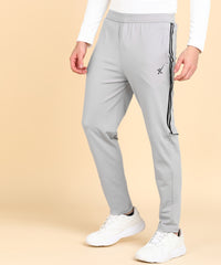 LIGHT GREY SOLID 4 WAY LYCRA TRACK PANT FOR MEN (TRACK114)