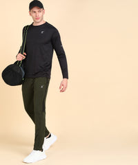 OLIVE SOLID 4 WAY LYCRA TRACK PANT FOR MEN (TRACK116)