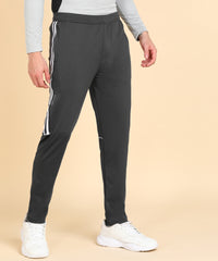 DARK GREY SOLID 4 WAY LYCRA TRACK PANT FOR MEN (TRACK117)