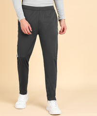 DARK GREY SOLID 4 WAY LYCRA TRACK PANT FOR MEN (TRACK117)