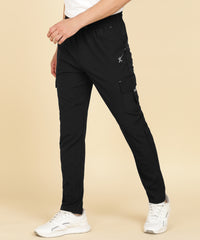 BLACK 4 POCKIT CARGO NS LYCRA TRACK PANT FOR MEN (TRACK128)