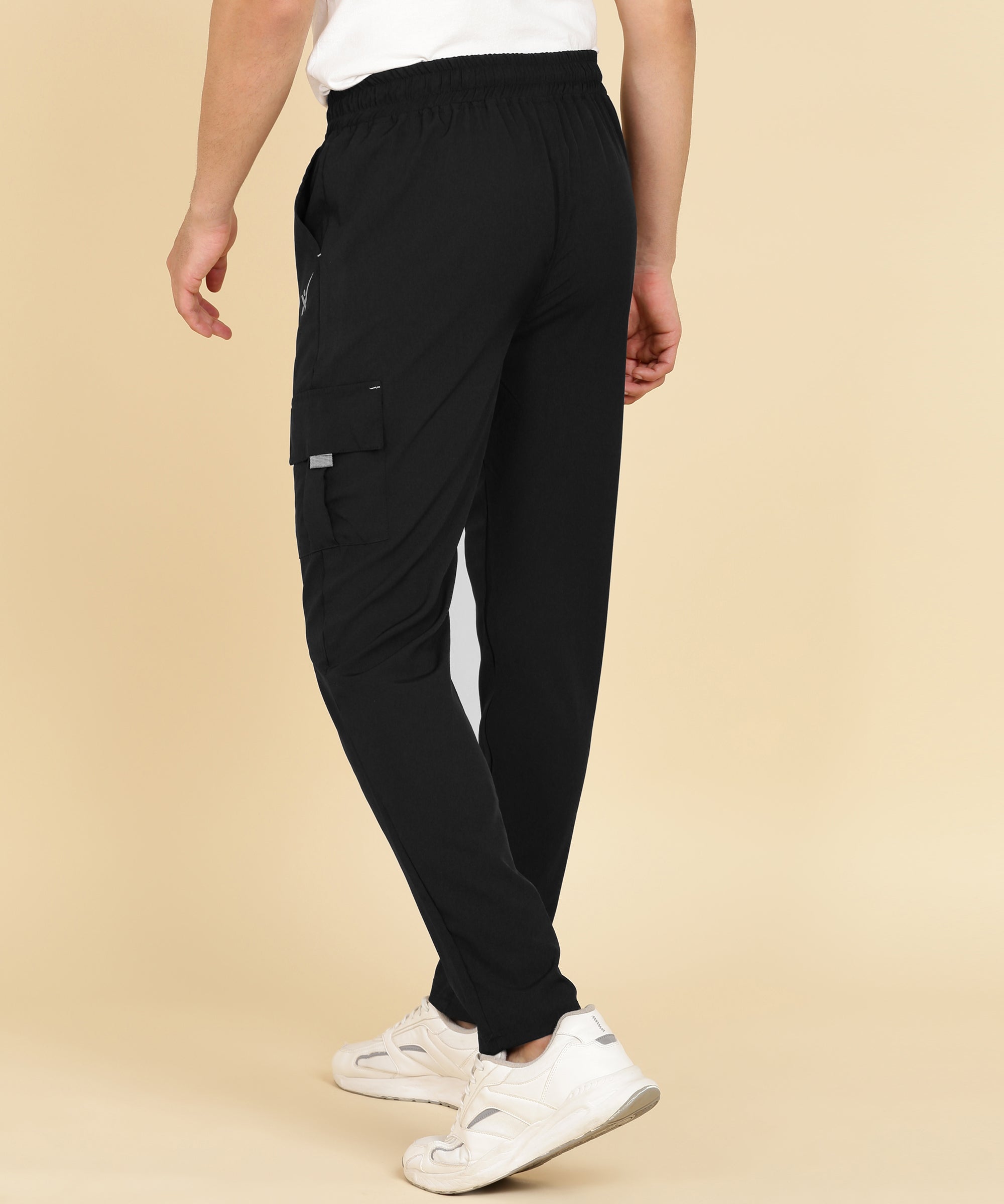 BLACK 4 POCKIT CARGO NS LYCRA TRACK PANT FOR MEN (TRACK128)