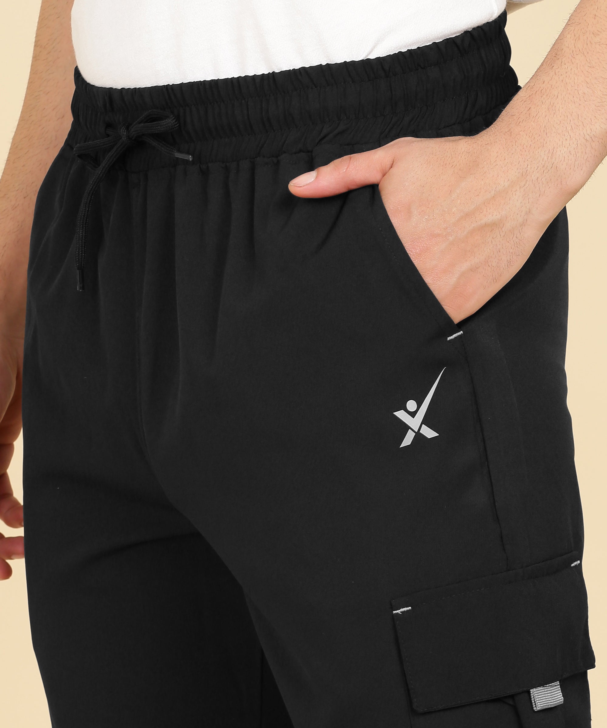 BLACK 4 POCKIT CARGO NS LYCRA TRACK PANT FOR MEN (TRACK128)