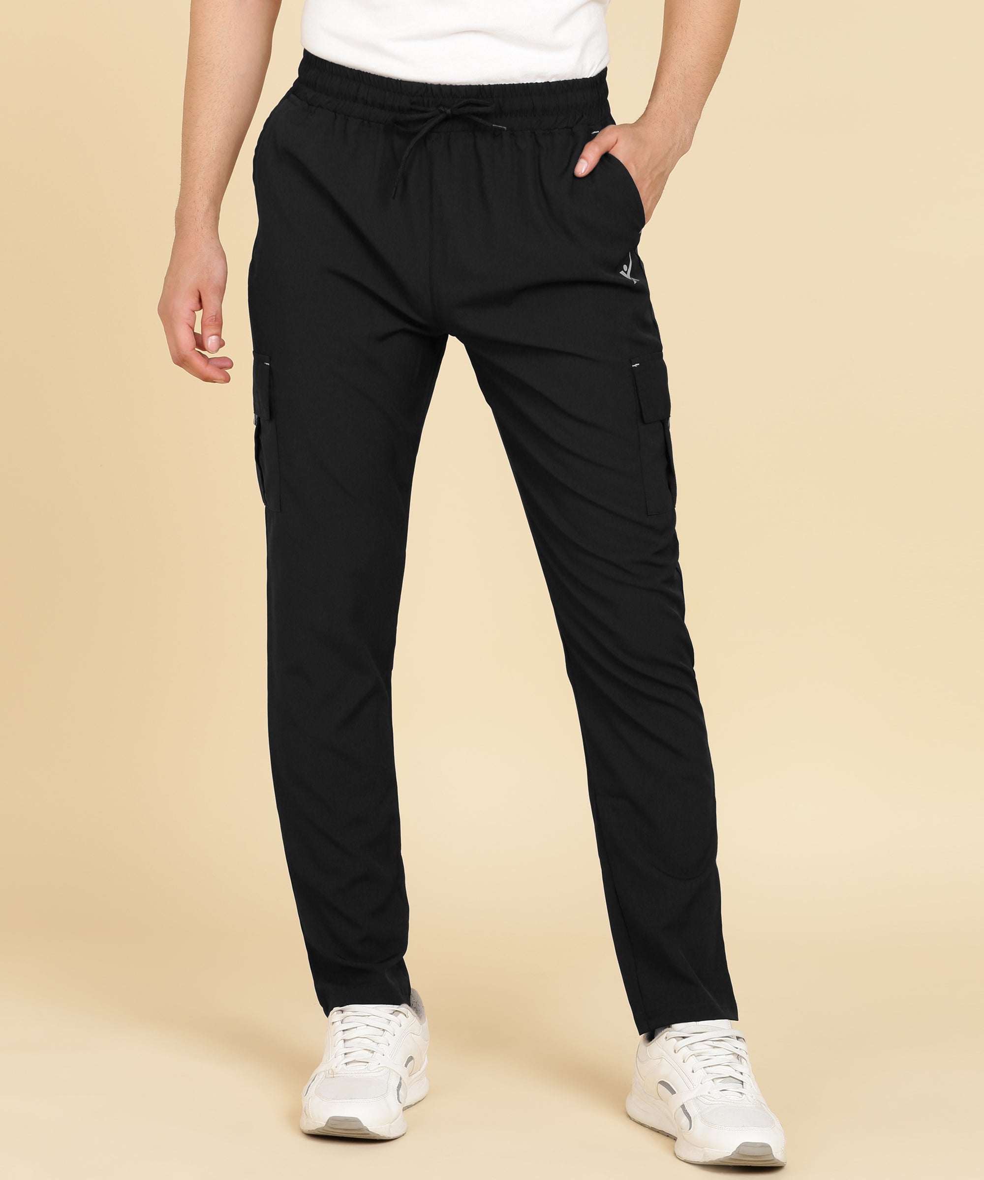 BLACK 4 POCKIT CARGO NS LYCRA TRACK PANT FOR MEN (TRACK128)