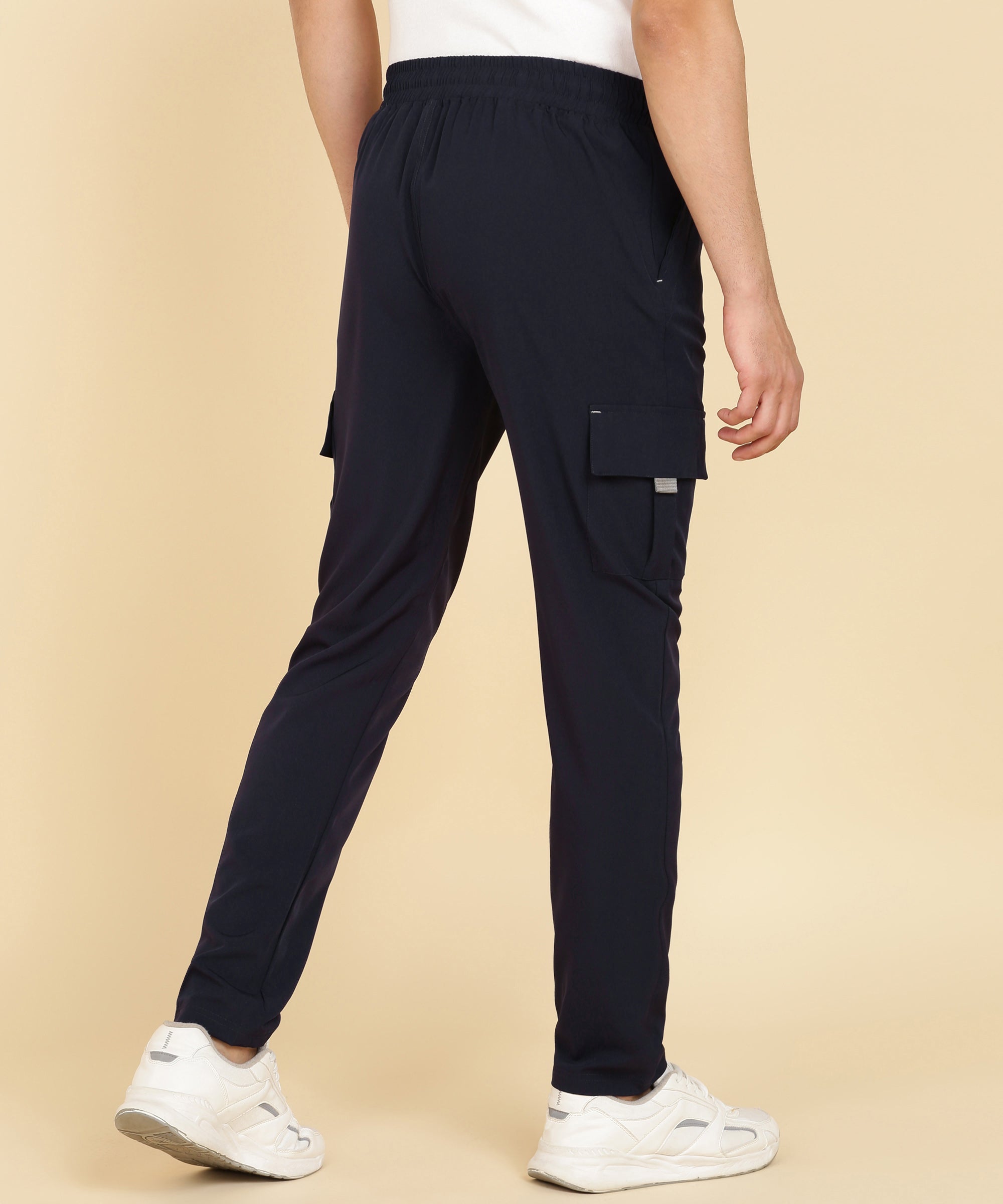 NAVY BLUE 4 POCKIT CARGO NS LYCRA TRACK PANT FOR MEN (TRACK129)