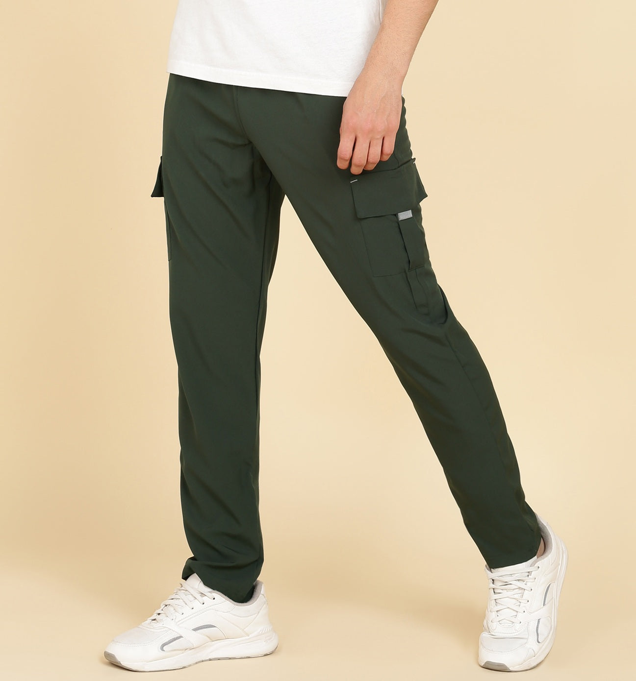 OLIVE 4 POCKIT CARGO NS LYCRA TRACK PANT FOR MEN (TRACK130)