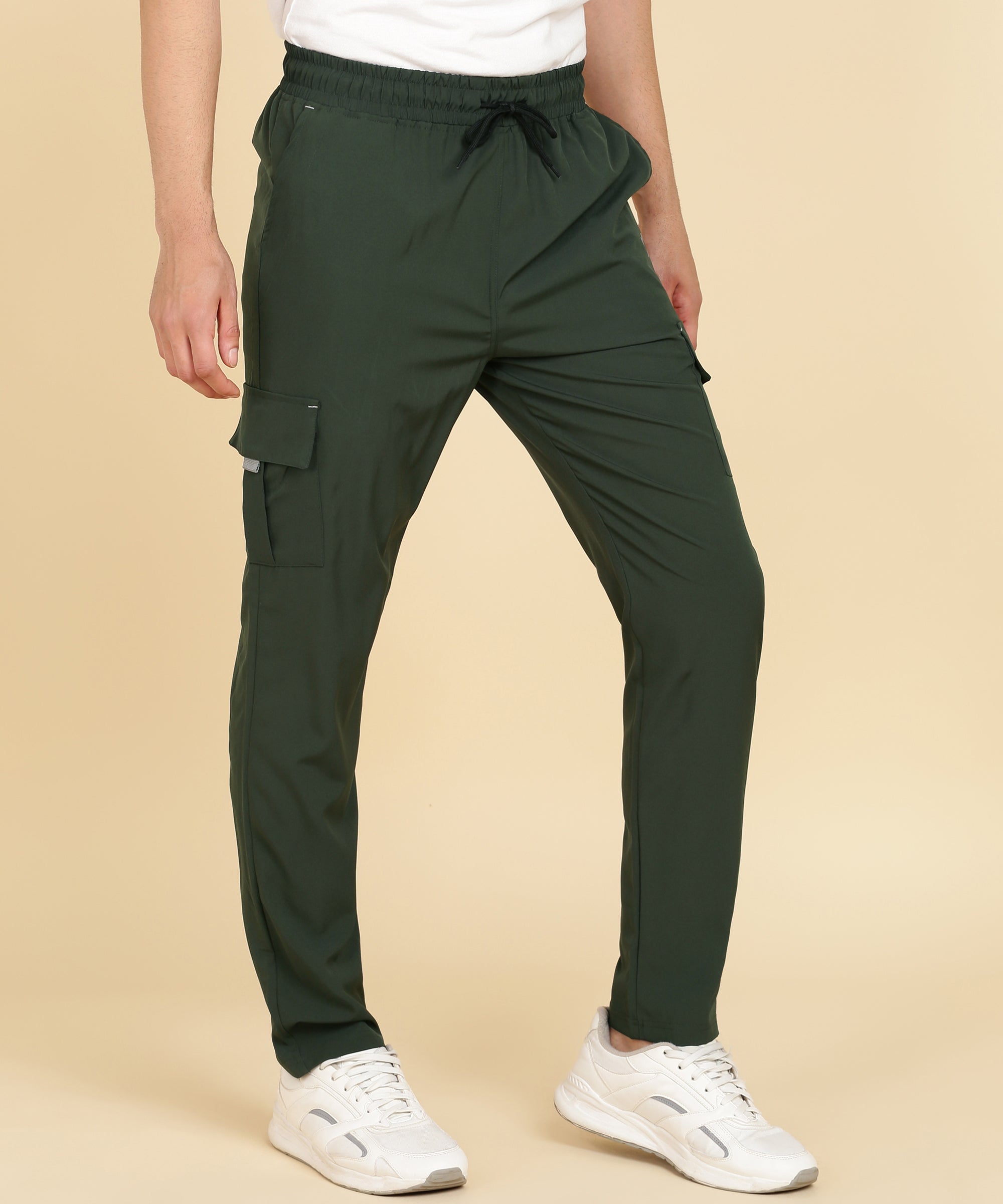 OLIVE 4 POCKIT CARGO NS LYCRA TRACK PANT FOR MEN (TRACK130)