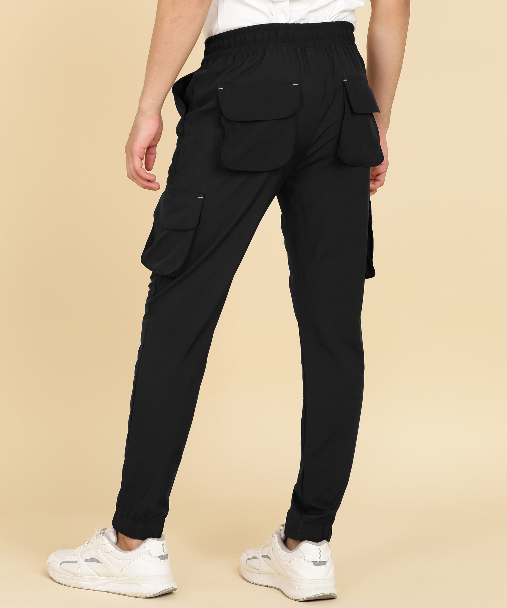 BLACK 6 POCKIT CARGO NS LYCRA TRACK PANT FOR MEN (TRACK132)