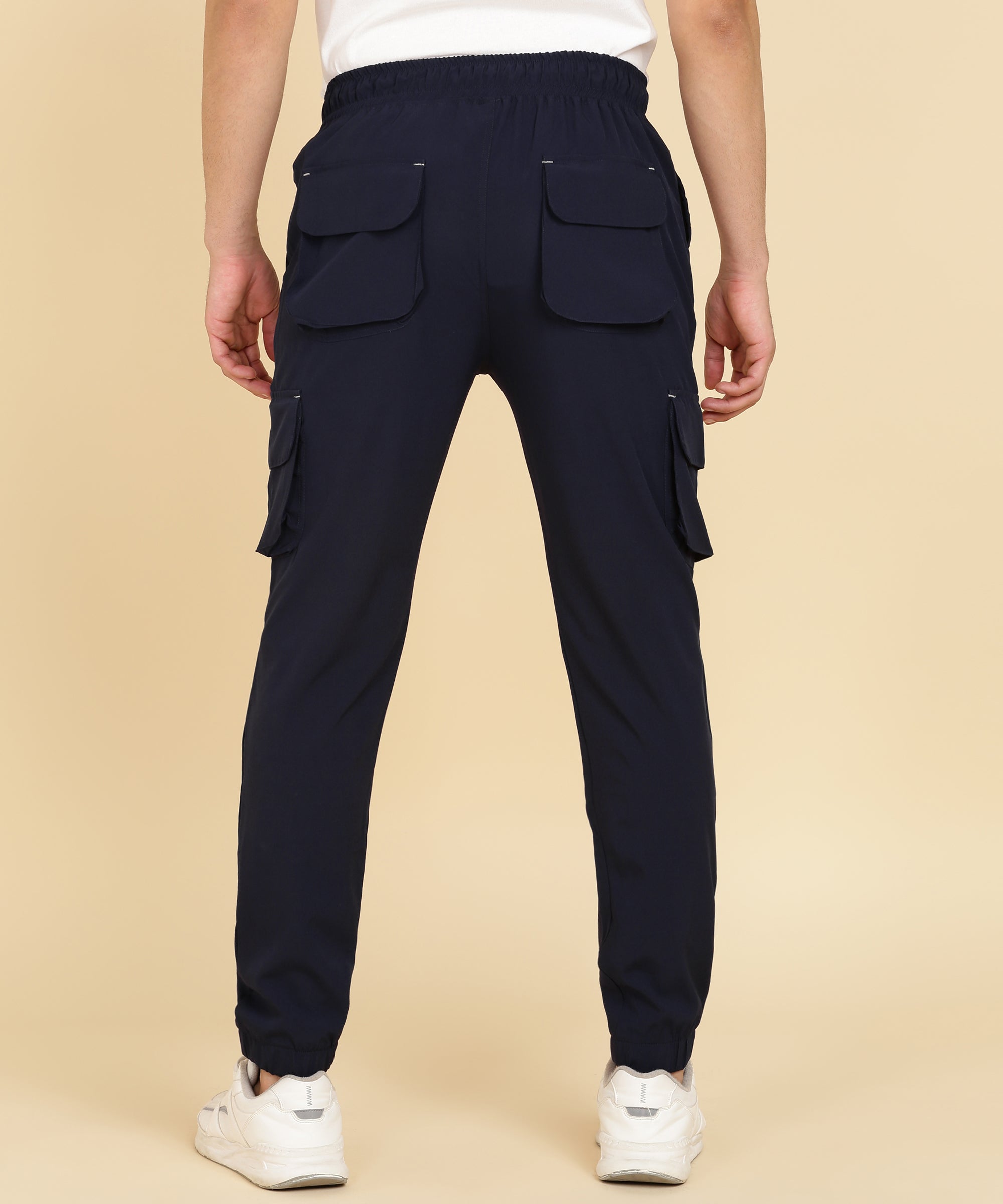 NAVY BLUE 6 POCKIT CARGO NS LYCRA TRACK PANT FOR MEN (TRACK133)