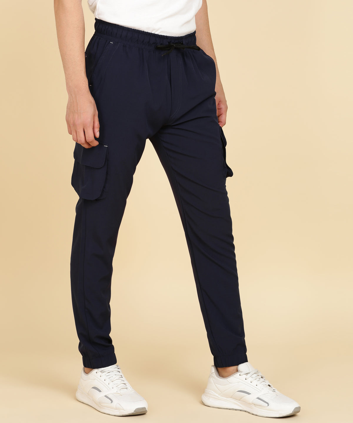 NAVY BLUE 6 POCKIT CARGO NS LYCRA TRACK PANT FOR MEN (TRACK133)