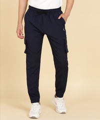 NAVY BLUE 6 POCKIT CARGO NS LYCRA TRACK PANT FOR MEN (TRACK133)