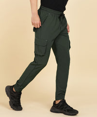 OLIVE 6 POCKIT CARGO NS LYCRA TRACK PANT FOR MEN (TRACK134)