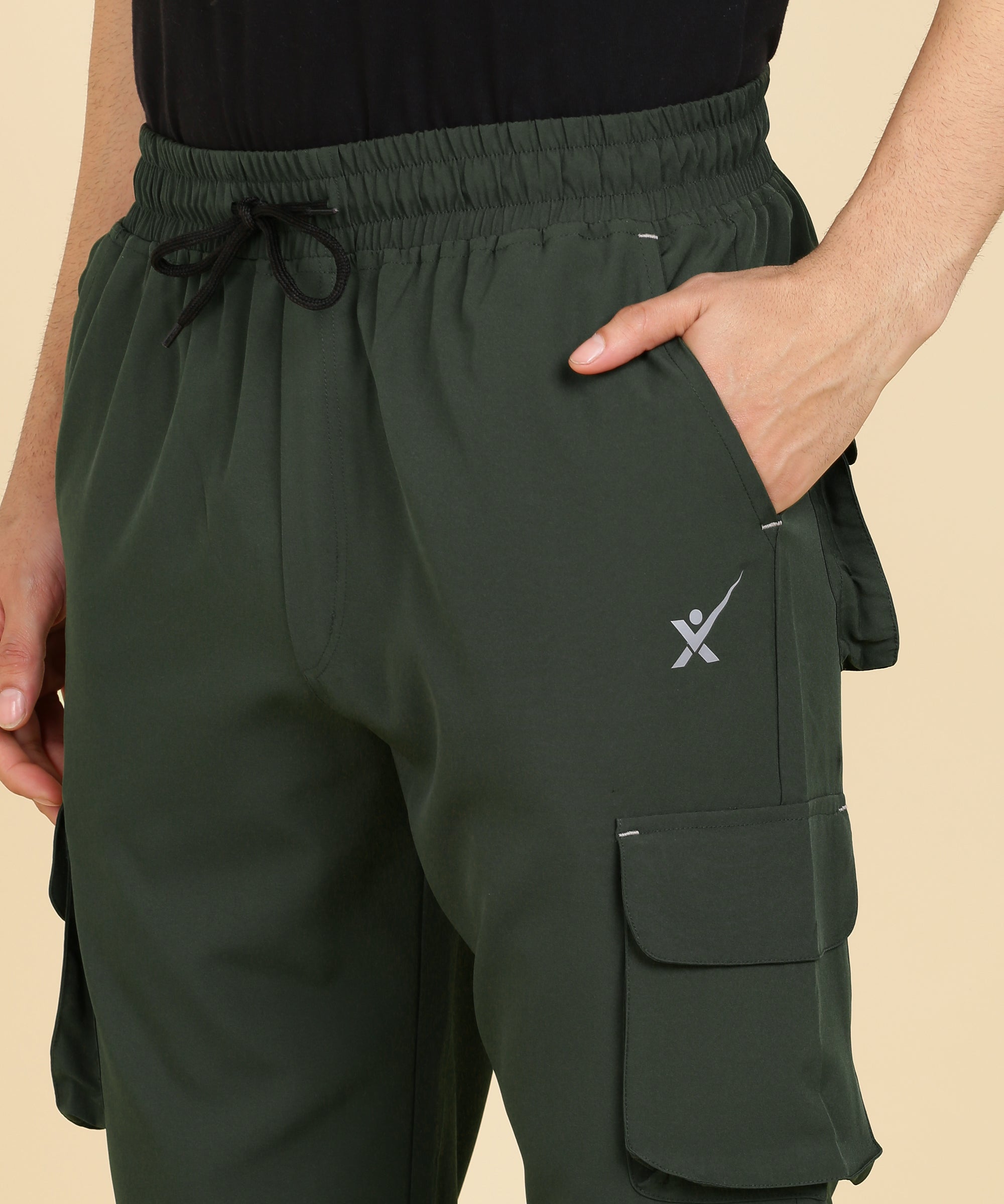 OLIVE 6 POCKIT CARGO NS LYCRA TRACK PANT FOR MEN (TRACK134)