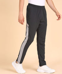 DARK GREY AND LIGHT GREY SIDE STRPIE  NS LYCRA TRACK PANT FOR MEN (TRACK162)