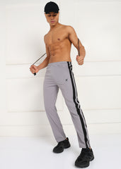 LIGHT GREY AND BLACK STRIPE SIDE PATTI TRACK PANT FOR MEN (TRACK359_L-GREY)