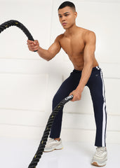 NAVY AND WHITE STRIPE SIDE PATTI TRACK PANT FOR MEN (TRACK359_NAVY)