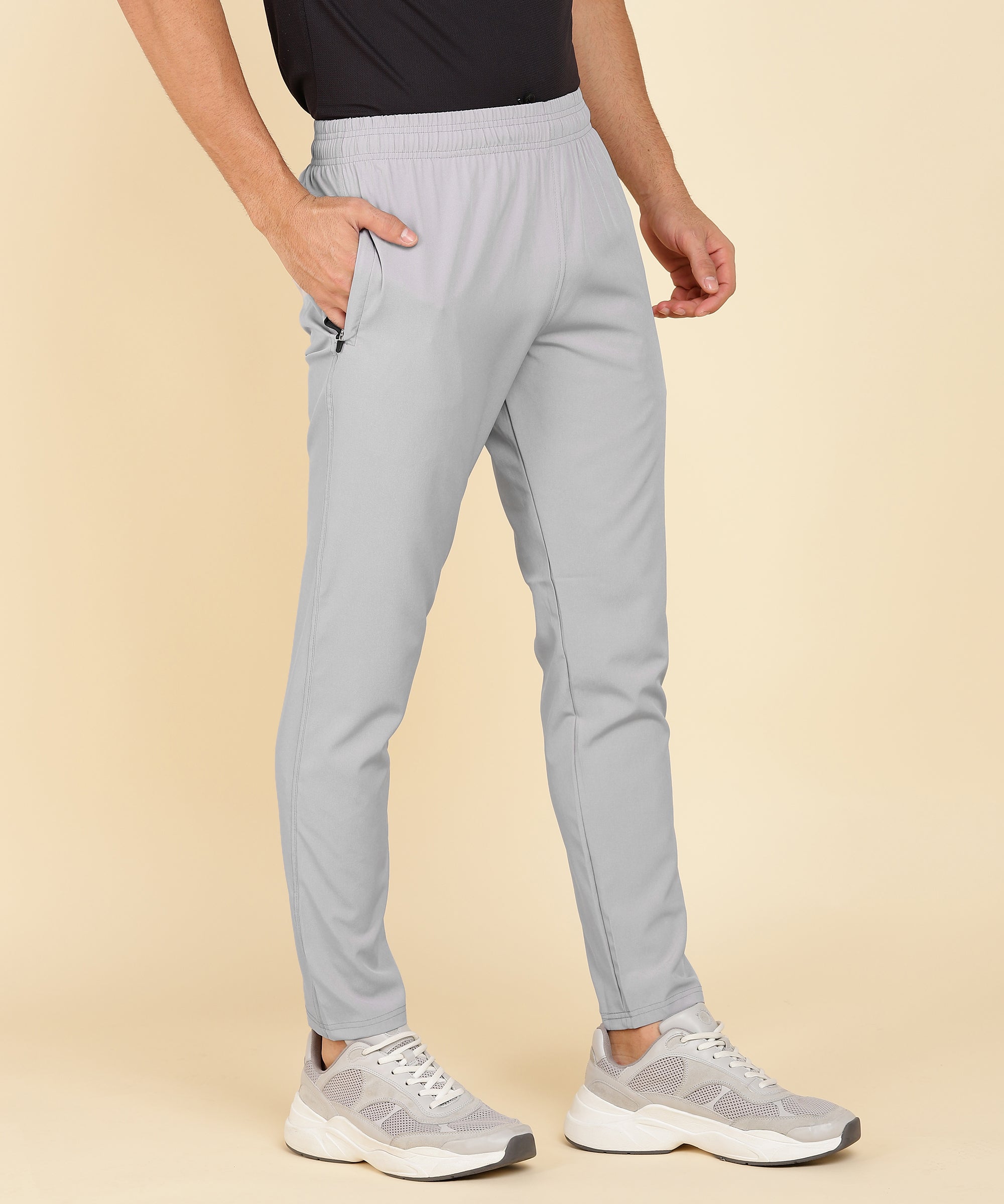 LIGHT GREY NS LYCRA TRACK PANT FOR MEN (TRACK57)