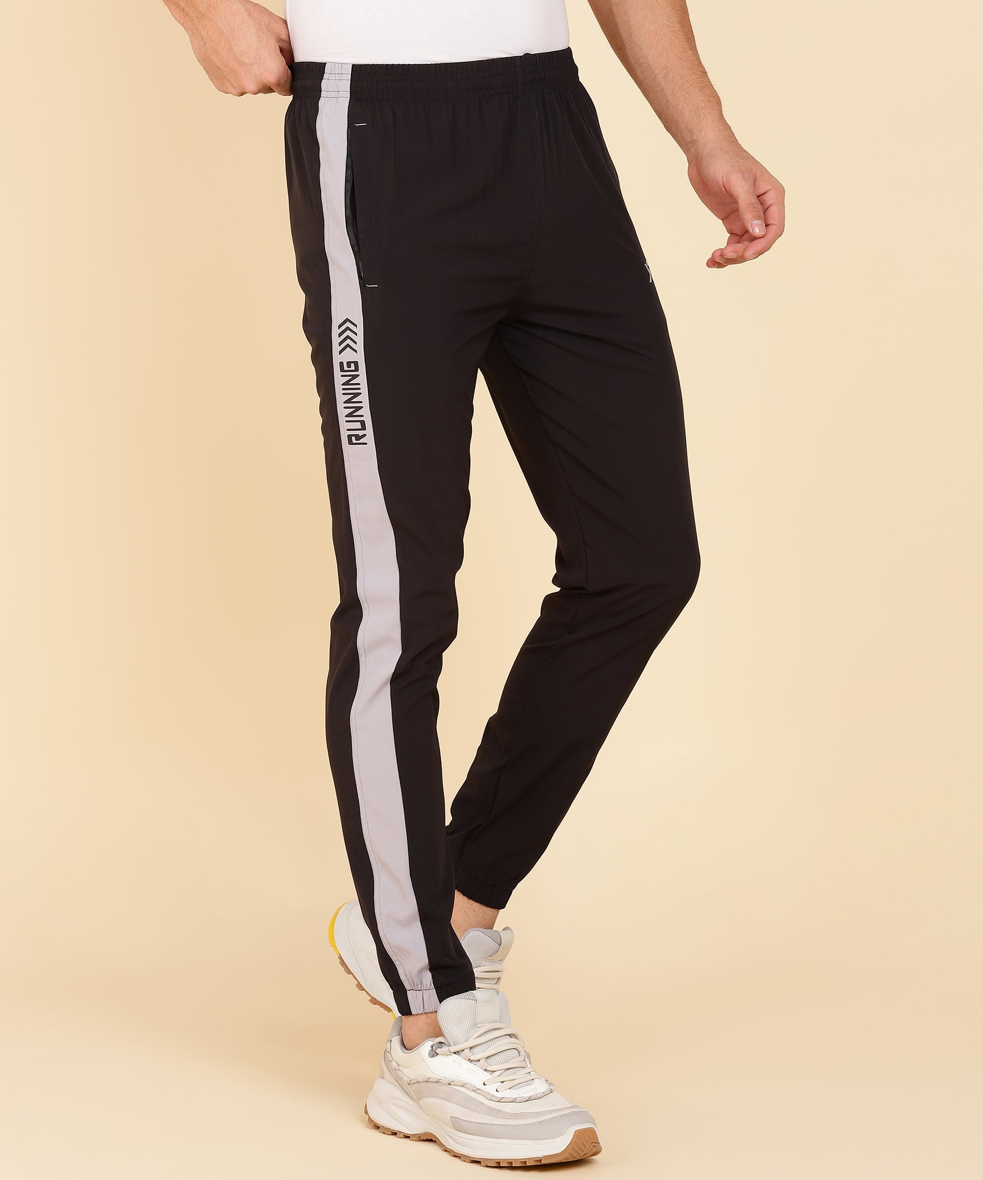 BLACK AND L-GREY SIDE PATTI TRACK PANT FOR MEN (TRACK63)