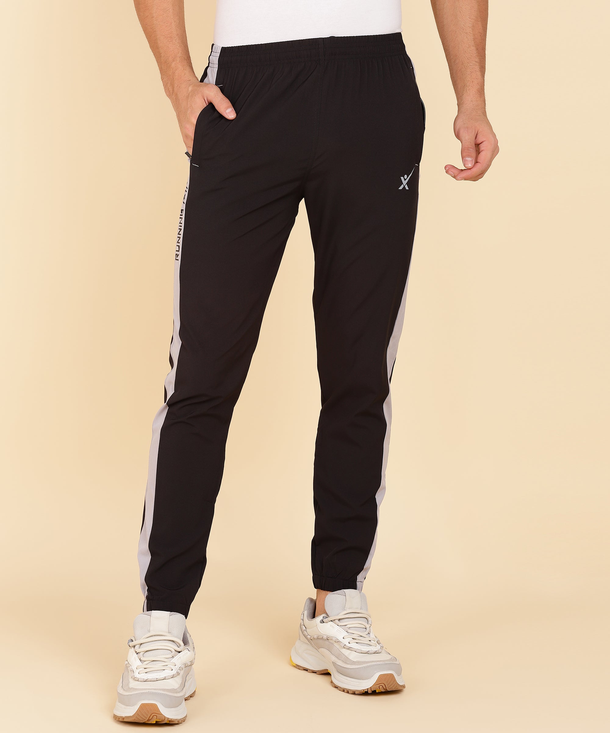 BLACK AND L-GREY SIDE PATTI TRACK PANT FOR MEN (TRACK63)