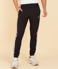 BLACK AND L-GREY SIDE PATTI TRACK PANT FOR MEN (TRACK63)