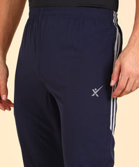 NAVY BLUE NS LYCRA COLOR BOLCK TRACK PANT FOR MEN (TRACK98)