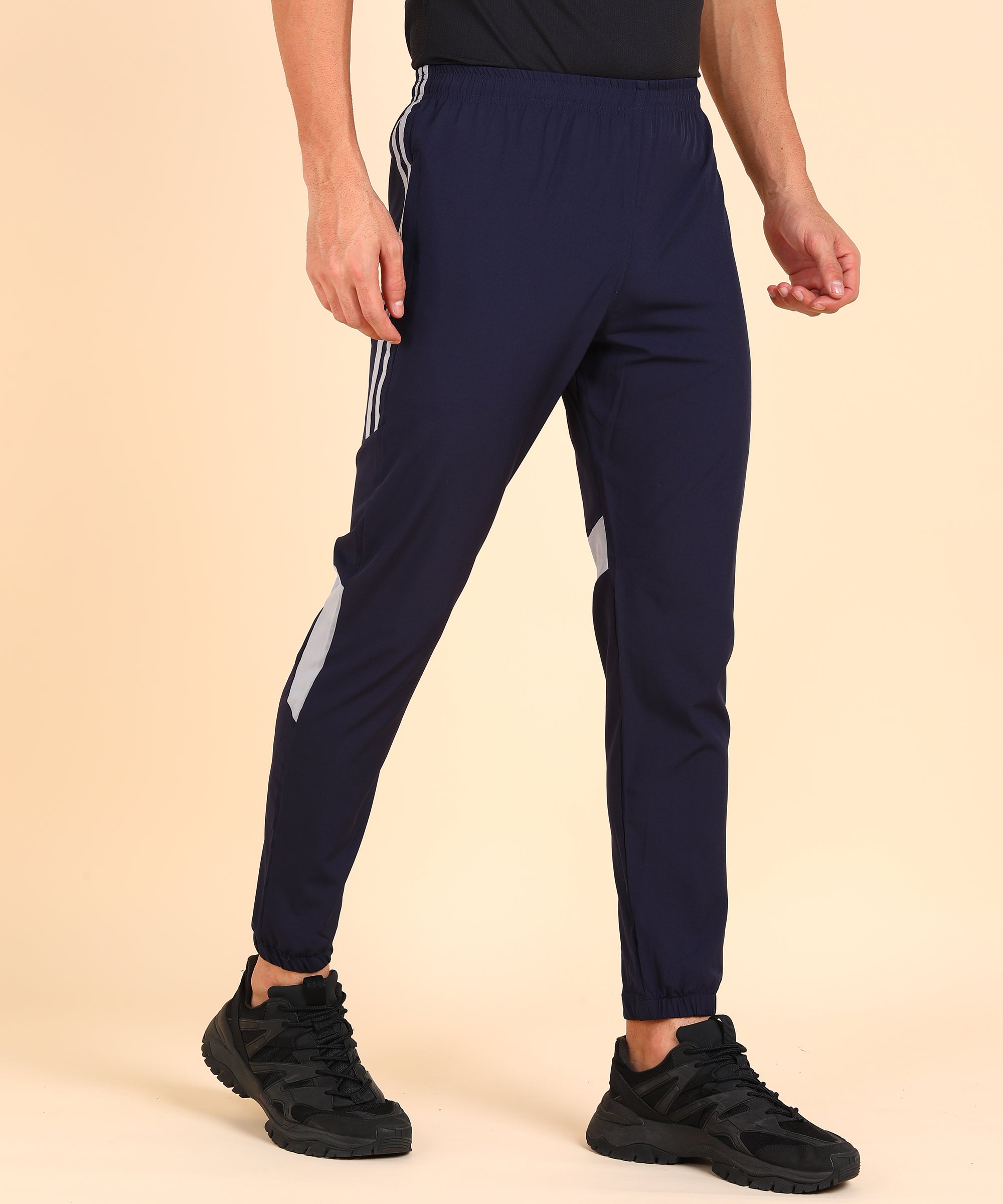 NAVY BLUE NS LYCRA COLOR BOLCK TRACK PANT FOR MEN (TRACK98)